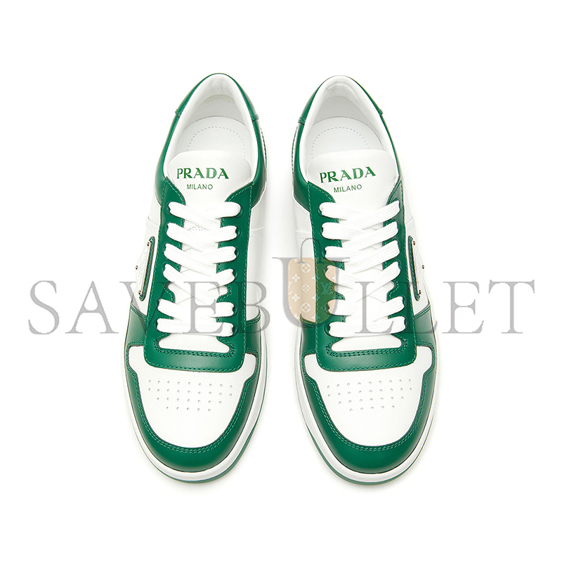 PRADA TWO-TONE LEATHER DOWNTOWN SNEAKERS F0A8Z